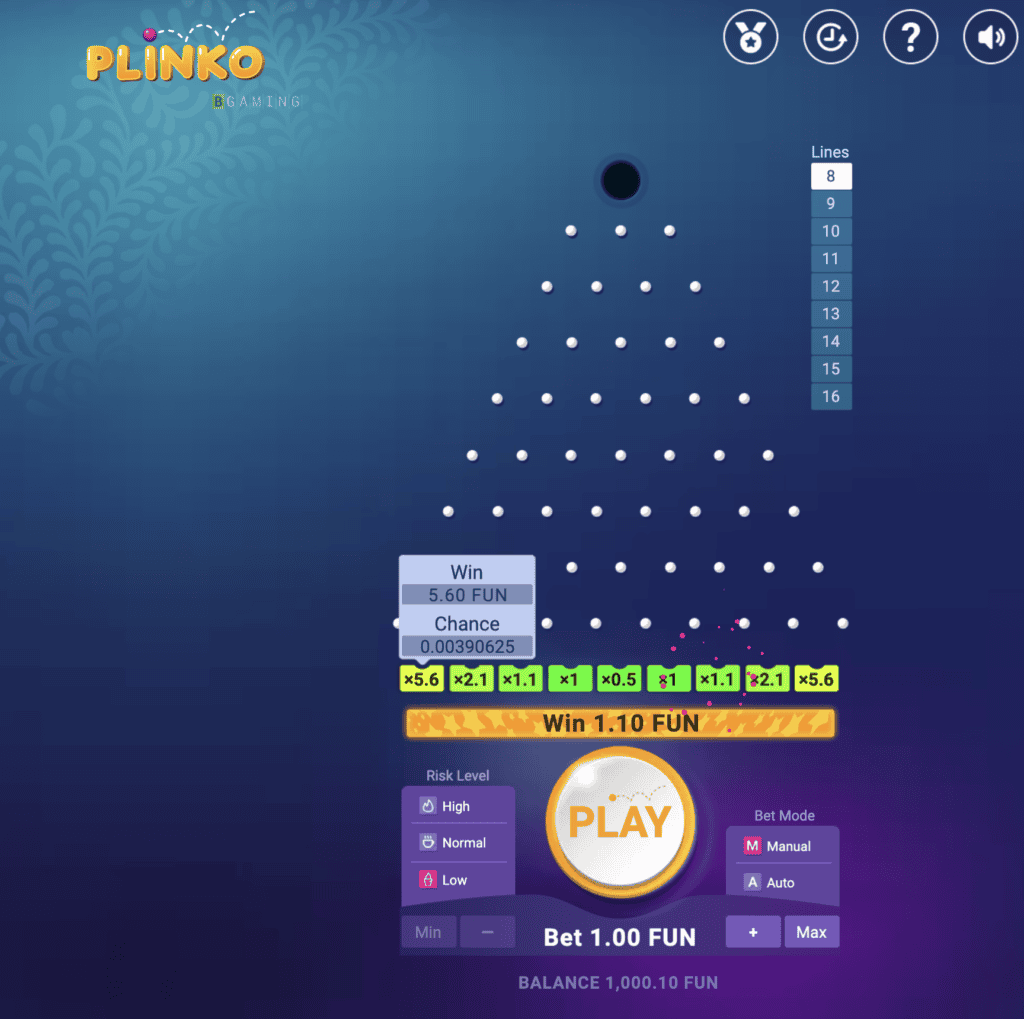 Plinko in Big Boost official website